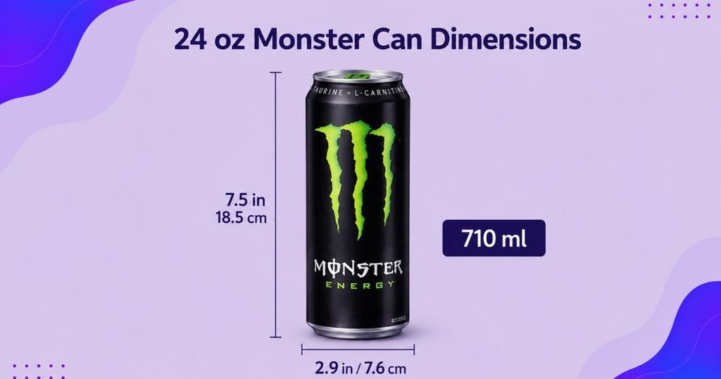 24 oz Monster Can Dimensions