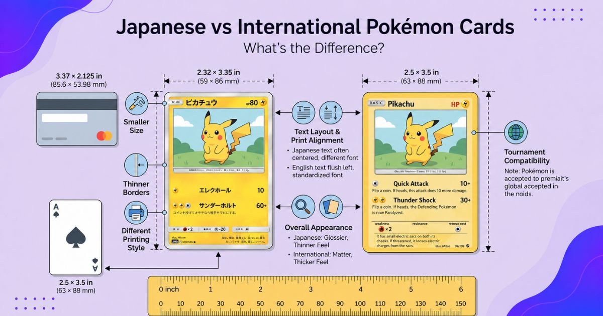 Japanese Vs. International Pokémon Card Sizes